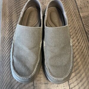 CROCS Men's Canvas Slip-Ons - Tan